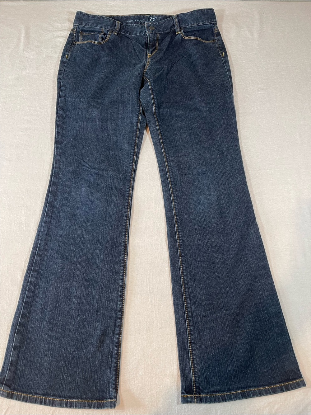 Ann Taylor Women’s Dark Blue Denim Flare Stretch Jeans Size 10